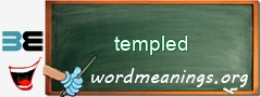 WordMeaning blackboard for templed